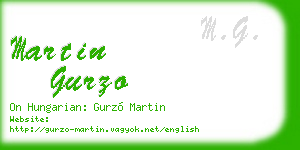 martin gurzo business card